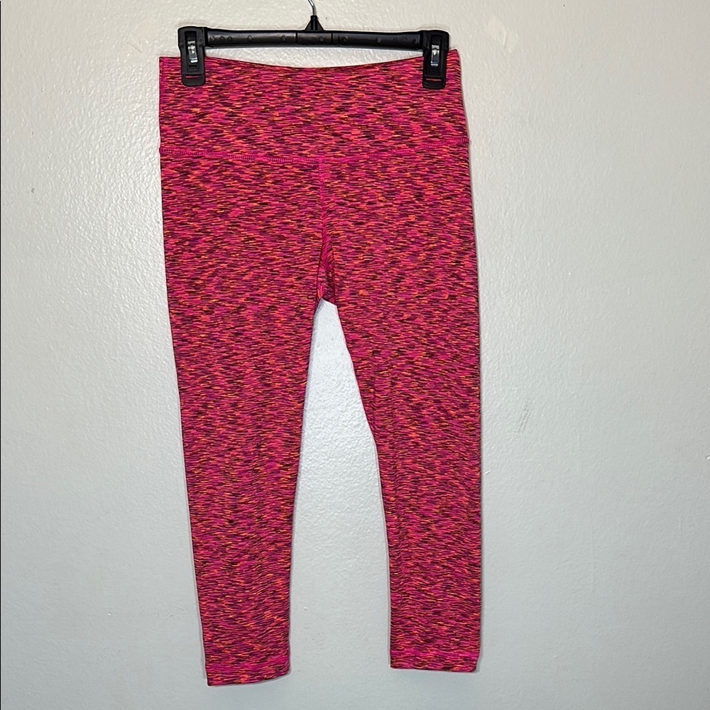 90 Degree By Reflex Pink and Orange Leggings Vibrant Athletic Wear